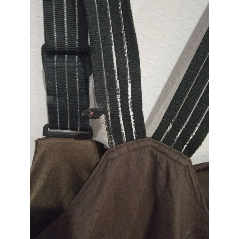 The North Face‎ HyVent Extreme Ski Pants Overalls Bib Brown Size Medium READ